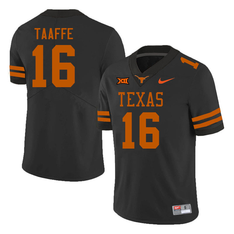 Men #16 Michael Taaffe Texas Longhorns College Football Jerseys Stitched Sale-Black